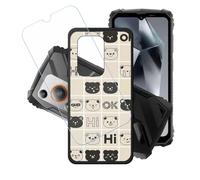 GYDQQKJ Coque + avec Verre Trempé écran Glass pour Oscal Marine 1, Housse Etui Flexible Protection Souple Silicone Gel Noir TPU Case Cover pour Oscal Marine 1 (6.56") - LH75