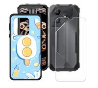 GYDQQKJ Coque + avec Verre Trempé écran Glass pour Oscal Marine 2, Housse Etui Flexible Protection Souple Silicone Gel Noir TPU Case Cover pour Oscal Marine 2 (6.56") - LH84