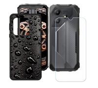 GYDQQKJ Coque + avec Verre Trempé écran Glass pour Oscal Marine 2, Housse Etui Flexible Protection Souple Silicone Gel Noir TPU Case Cover pour Oscal Marine 2 (6.56") - LH47