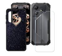 GYDQQKJ Coque + avec Verre Trempé écran Glass pour Oscal Marine 2, Housse Etui Flexible Protection Souple Silicone Gel Noir TPU Case Cover pour Oscal Marine 2 (6.56") - LH52