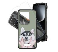 GYDQQKJ Coque + avec Verre Trempé écran Glass pour Oscal Pilot 3, Housse Etui Flexible Protection Souple Silicone Gel Noir TPU Case Cover pour Oscal Pilot 3 (6.78") - LH12