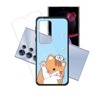 GYDQQKJ Coque + avec Verre Trempé écran Glass pour Oukitel C61 Pro, Housse Etui Flexible Protection Souple Silicone Gel Noir TPU Case Cover pour Oukitel C61 Pro (6.88") - LH78