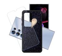 GYDQQKJ Coque + avec Verre Trempé écran Glass pour Oukitel C61 Pro, Housse Etui Flexible Protection Souple Silicone Gel Noir TPU Case Cover pour Oukitel C61 Pro (6.88") - LH52