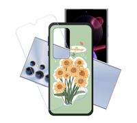 GYDQQKJ Coque + avec Verre Trempé écran Glass pour Oukitel C61 Pro, Housse Etui Flexible Protection Souple Silicone Gel Noir TPU Case Cover pour Oukitel C61 Pro (6.88") - LH90