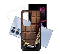 GYDQQKJ Coque + avec Verre Trempé écran Glass pour Oukitel C61 Pro, Housse Etui Flexible Protection Souple Silicone Gel Noir TPU Case Cover pour Oukitel C61 Pro (6.88") - LH1