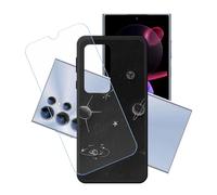 GYDQQKJ Coque + avec Verre Trempé écran Glass pour Oukitel C61 Pro, Housse Etui Flexible Protection Souple Silicone Gel Noir TPU Case Cover pour Oukitel C61 Pro (6.88") - LH98