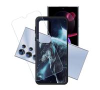 GYDQQKJ Coque + avec Verre Trempé écran Glass pour Oukitel C61 Pro, Housse Etui Flexible Protection Souple Silicone Gel Noir TPU Case Cover pour Oukitel C61 Pro (6.88") - LH54