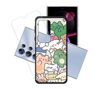 GYDQQKJ Coque + avec Verre Trempé écran Glass pour Oukitel C61 Pro, Housse Etui Flexible Protection Souple Silicone Gel Noir TPU Case Cover pour Oukitel C61 Pro (6.88") - LH72