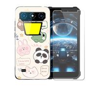 GYDQQKJ Coque avec Verre Trempé écran Glass pour Oukitel G5 S, Housse Etui Flexible Protection Souple Silicone Gel Noir TPU Case Cover pour Oukitel G5 S (6.0") - LLM47