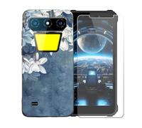 GYDQQKJ Coque avec Verre Trempé écran Glass pour Oukitel G5 S, Housse Etui Flexible Protection Souple Silicone Gel Noir TPU Case Cover pour Oukitel G5 S (6.0") - BST11