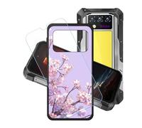 GYDQQKJ Coque + avec Verre Trempé écran Glass pour Oukitel WP100 Titan, Housse Etui Flexible Protection Souple Silicone Gel Noir TPU Case Cover pour Oukitel WP100 Titan (6.80") - LH87