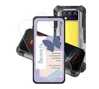 GYDQQKJ Coque + avec Verre Trempé écran Glass pour Oukitel WP100 Titan, Housse Etui Flexible Protection Souple Silicone Gel Noir TPU Case Cover pour Oukitel WP100 Titan (6.80") - LH59