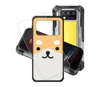 GYDQQKJ Coque + avec Verre Trempé écran Glass pour Oukitel WP100 Titan, Housse Etui Flexible Protection Souple Silicone Gel Noir TPU Case Cover pour Oukitel WP100 Titan (6.80") - LH83