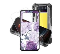 GYDQQKJ Coque + avec Verre Trempé écran Glass pour Oukitel WP100 Titan, Housse Etui Flexible Protection Souple Silicone Gel Noir TPU Case Cover pour Oukitel WP100 Titan (6.80") - LH19