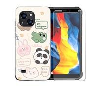 GYDQQKJ Coque avec Verre Trempé écran Glass pour Oukitel WP32 Pro, Housse Etui Flexible Protection Souple Silicone Gel Noir TPU Case Cover pour Oukitel WP32 Pro (6.0") - LLM47