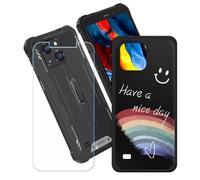 GYDQQKJ Coque + avec Verre Trempé écran Glass pour Oukitel WP32 Pro, Housse Etui Flexible Protection Souple Silicone Gel Noir TPU Case Cover pour Oukitel WP32 Pro (6.0") - LH60