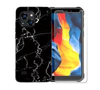 GYDQQKJ Coque avec Verre Trempé écran Glass pour Oukitel WP32 Pro, Housse Etui Flexible Protection Souple Silicone Gel Noir TPU Case Cover pour Oukitel WP32 Pro (6.0") - LLM9