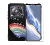 GYDQQKJ Coque avec Verre Trempé écran Glass pour Oukitel WP36 Pro, Housse Etui Flexible Protection Souple Silicone Gel Noir TPU Case Cover pour Oukitel WP36 Pro (6.52") - LLM44