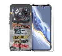 GYDQQKJ Coque avec Verre Trempé écran Glass pour Oukitel WP36 Pro, Housse Etui Flexible Protection Souple Silicone Gel Noir TPU Case Cover pour Oukitel WP36 Pro (6.52") - BST17