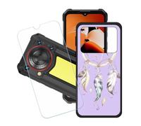 GYDQQKJ Coque + avec Verre Trempé écran Glass pour Oukitel WP53, Housse Etui Flexible Protection Souple Silicone Gel Noir TPU Case Cover pour Oukitel WP53 (6.52") - LH85