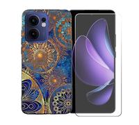 GYDQQKJ Coque avec Verre Trempé écran Glass pour Reno 13 FS 5G, Housse Etui Flexible Protection Souple Silicone Gel Noir TPU Case Cover pour Reno 13 FS 5G (6.67") - BST10