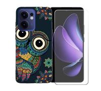 GYDQQKJ Coque avec Verre Trempé écran Glass pour Reno 13 FS 5G, Housse Etui Flexible Protection Souple Silicone Gel Noir TPU Case Cover pour Reno 13 FS 5G (6.67") - BST15