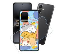 GYDQQKJ Coque + avec Verre Trempé écran Glass pour Tecno Pop 10 4G, Housse Etui Flexible Protection Souple Silicone Gel Noir TPU Case Cover pour Tecno Pop 10 4G (6.67") - LH67