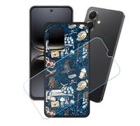 GYDQQKJ Coque + avec Verre Trempé écran Glass pour Tecno Spark Go 2, Housse Etui Flexible Protection Souple Silicone Gel Noir TPU Case Cover pour Tecno Spark Go 2 (6.67") - LH44
