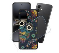 GYDQQKJ Coque + avec Verre Trempé écran Glass pour Tecno Spark Go 2, Housse Etui Flexible Protection Souple Silicone Gel Noir TPU Case Cover pour Tecno Spark Go 2 (6.67") - LH10