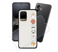 GYDQQKJ Coque + avec Verre Trempé écran Glass pour Tecno Spark Go 2, Housse Etui Flexible Protection Souple Silicone Gel Noir TPU Case Cover pour Tecno Spark Go 2 (6.67") - LH62