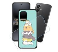 GYDQQKJ Coque + avec Verre Trempé écran Glass pour Tecno Spark Go 2, Housse Etui Flexible Protection Souple Silicone Gel Noir TPU Case Cover pour Tecno Spark Go 2 (6.67") - LH21