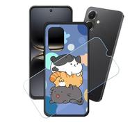 GYDQQKJ Coque + avec Verre Trempé écran Glass pour Tecno Spark Go 2, Housse Etui Flexible Protection Souple Silicone Gel Noir TPU Case Cover pour Tecno Spark Go 2 (6.67") - LH66