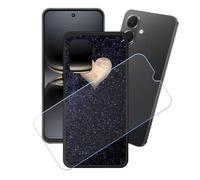 GYDQQKJ Coque + avec Verre Trempé écran Glass pour Tecno Spark Go 2, Housse Etui Flexible Protection Souple Silicone Gel Noir TPU Case Cover pour Tecno Spark Go 2 (6.67") - LH52