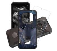 GYDQQKJ Coque + avec Verre Trempé écran Glass pour Ulefone Armor X16, Housse Etui Flexible Protection Souple Silicone Gel Noir TPU Case Cover pour Ulefone Armor X16 (6.56") - LH97