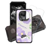 GYDQQKJ Coque + avec Verre Trempé écran Glass pour Ulefone Armor X16, Housse Etui Flexible Protection Souple Silicone Gel Noir TPU Case Cover pour Ulefone Armor X16 (6.56") - LH92