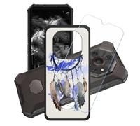 GYDQQKJ Coque + avec Verre Trempé écran Glass pour Ulefone Armor X16, Housse Etui Flexible Protection Souple Silicone Gel Noir TPU Case Cover pour Ulefone Armor X16 (6.56") - LH86