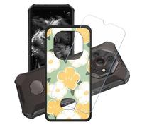 GYDQQKJ Coque + avec Verre Trempé écran Glass pour Ulefone Armor X16, Housse Etui Flexible Protection Souple Silicone Gel Noir TPU Case Cover pour Ulefone Armor X16 (6.56") - LH89
