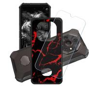 GYDQQKJ Coque + avec Verre Trempé écran Glass pour Ulefone Armor X16, Housse Etui Flexible Protection Souple Silicone Gel Noir TPU Case Cover pour Ulefone Armor X16 (6.56") - LH36