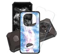 GYDQQKJ Coque + avec Verre Trempé écran Glass pour Ulefone Armor X16, Housse Etui Flexible Protection Souple Silicone Gel Noir TPU Case Cover pour Ulefone Armor X16 (6.56") - LH34