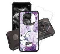GYDQQKJ Coque + avec Verre Trempé écran Glass pour Ulefone Armor X16, Housse Etui Flexible Protection Souple Silicone Gel Noir TPU Case Cover pour Ulefone Armor X16 (6.56") - LH19