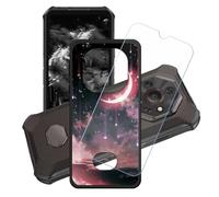 GYDQQKJ Coque + avec Verre Trempé écran Glass pour Ulefone Armor X16 Pro, Housse Etui Flexible Protection Souple Silicone Gel Noir TPU Case Cover pour Ulefone Armor X16 Pro (6.56") - LH55