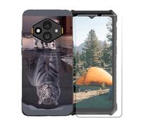 GYDQQKJ Coque avec Verre Trempé écran Glass pour Ulefone RugKing 3 Pro, Housse Etui Flexible Protection Souple Silicone Gel Noir TPU Case Cover pour Ulefone RugKing 3 Pro (6.56") - BST8