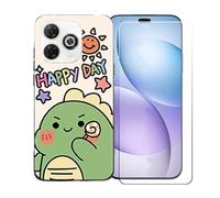 GYDQQKJ Coque avec Verre Trempé écran Glass pour Wiko Hi Enjoy 80 Pro, Housse Etui Flexible Protection Souple Silicone Gel Noir TPU Case Cover pour Wiko Hi Enjoy 80 Pro (6.70") - LLM49