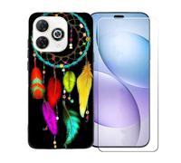 GYDQQKJ Coque avec Verre Trempé écran Glass pour Wiko Hi Enjoy 80 Pro, Housse Etui Flexible Protection Souple Silicone Gel Noir TPU Case Cover pour Wiko Hi Enjoy 80 Pro (6.70") - BST2