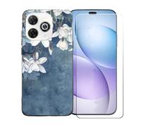 GYDQQKJ Coque avec Verre Trempé écran Glass pour Wiko Hi Enjoy 80 Pro, Housse Etui Flexible Protection Souple Silicone Gel Noir TPU Case Cover pour Wiko Hi Enjoy 80 Pro (6.70") - BST11