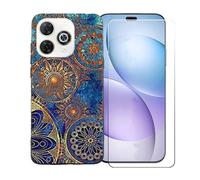 GYDQQKJ Coque avec Verre Trempé écran Glass pour Wiko Hi Enjoy 80 Pro, Housse Etui Flexible Protection Souple Silicone Gel Noir TPU Case Cover pour Wiko Hi Enjoy 80 Pro (6.70") - LLM11