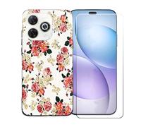 GYDQQKJ Coque avec Verre Trempé écran Glass pour Wiko Hi Enjoy 80 Pro, Housse Etui Flexible Protection Souple Silicone Gel Noir TPU Case Cover pour Wiko Hi Enjoy 80 Pro (6.70") - LLM1