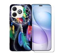 GYDQQKJ Coque avec Verre Trempé écran Glass pour Wiko Hi Enjoy 80 Pro, Housse Etui Flexible Protection Souple Silicone Gel Noir TPU Case Cover pour Wiko Hi Enjoy 80 Pro (6.70") - BST4