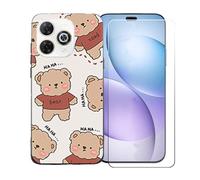 GYDQQKJ Coque avec Verre Trempé écran Glass pour Wiko Hi Enjoy 80 Pro, Housse Etui Flexible Protection Souple Silicone Gel Noir TPU Case Cover pour Wiko Hi Enjoy 80 Pro (6.70") - LLM48