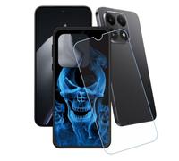 GYDQQKJ Coque + avec Verre Trempé écran Glass pour Xiaomi 15T, Housse Etui Flexible Protection Souple Silicone Gel Noir TPU Case Cover pour Xiaomi 15T (6.83") - LH48